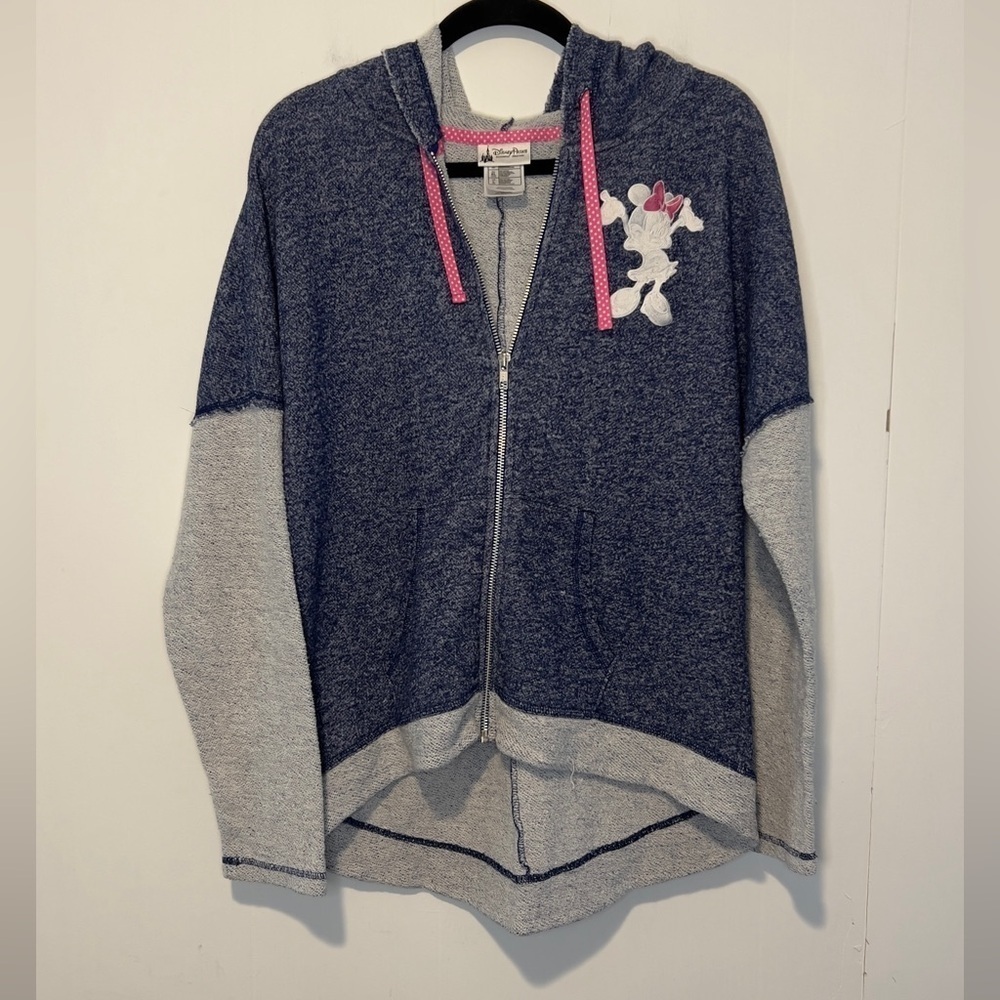 Disney Parks Authentic Original Zip Up Hoodie With Pockets Minnie Mouse T4 51825